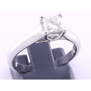 18CT White Gold 50pt Princess Diamond Solitare Ring SOLD